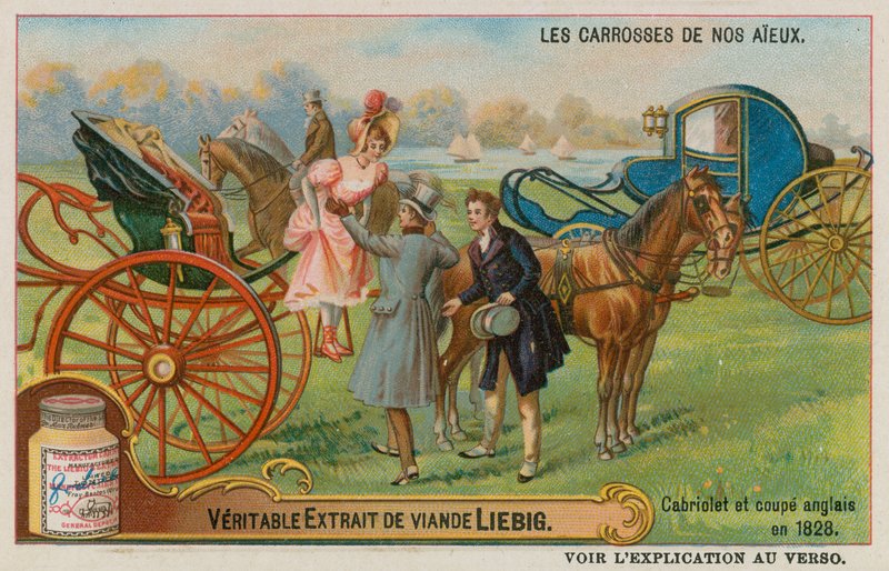 Anglické autobusy Cabrio a Coupe v roce 1828 od European School