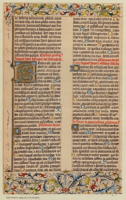 Facsmile z Gutenbergovy bible od European School