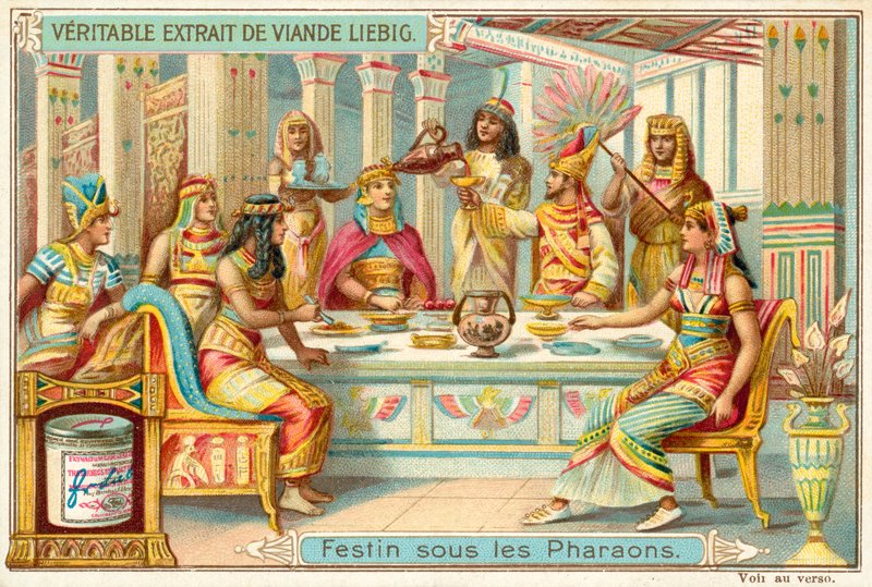 Svátek za faraonů starověkého Egypta (chromolitho) od European School