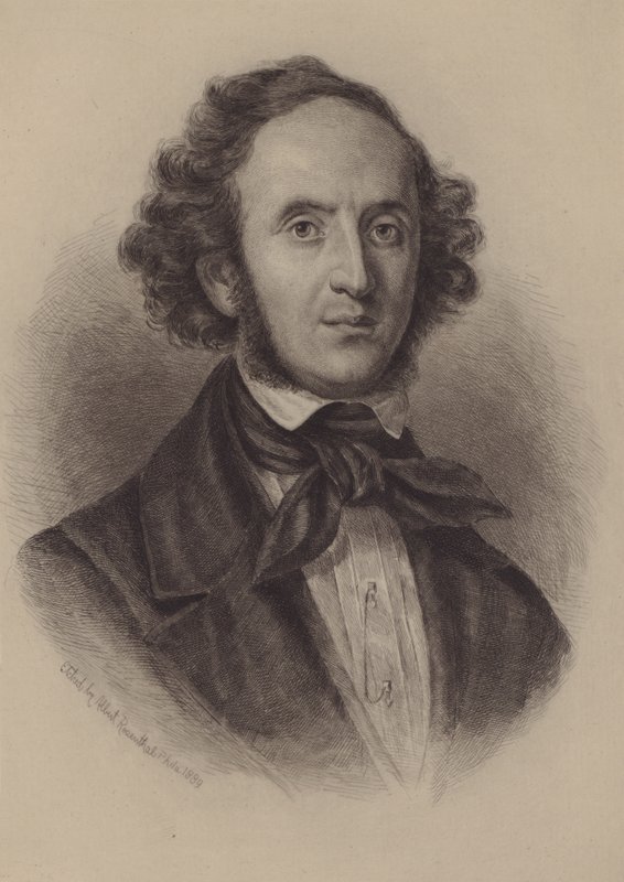 Felix Mendelssohn-Bartholdy (rytina) od European School
