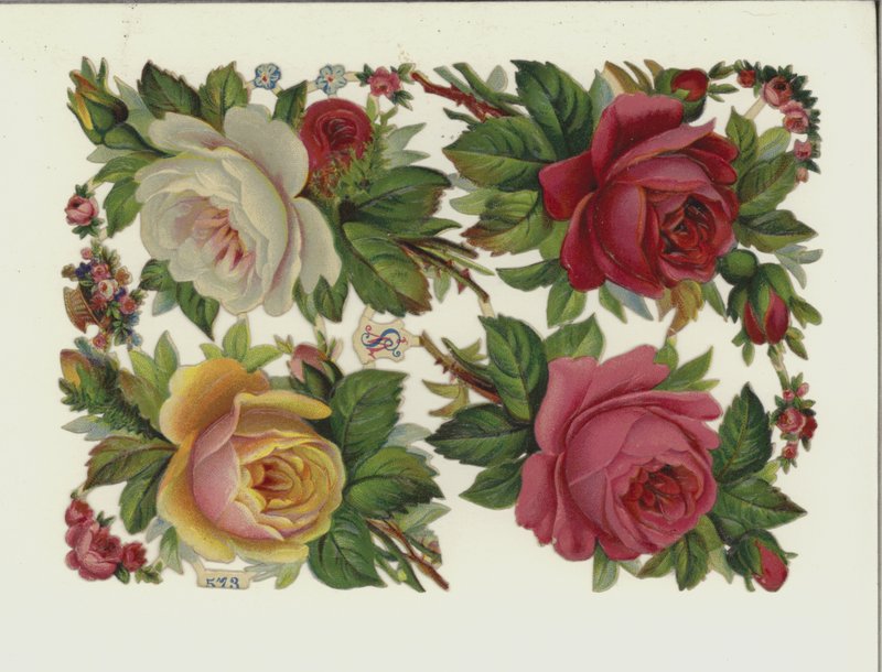 Květiny (chromolitho) od European School