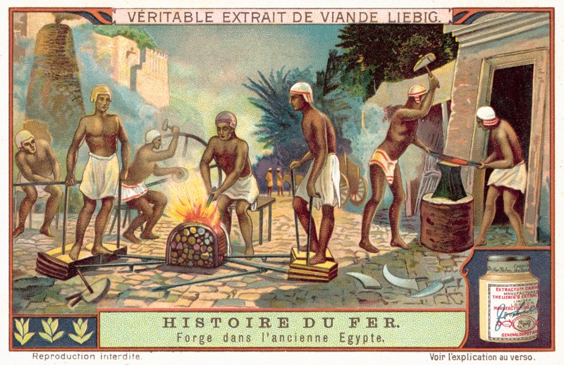 Forge ve starověkém Egyptě (chromolitho) od European School