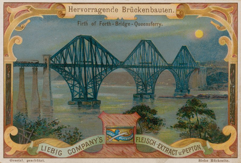 Forth Bridge přes Firth of Forth, Skotsko od European School