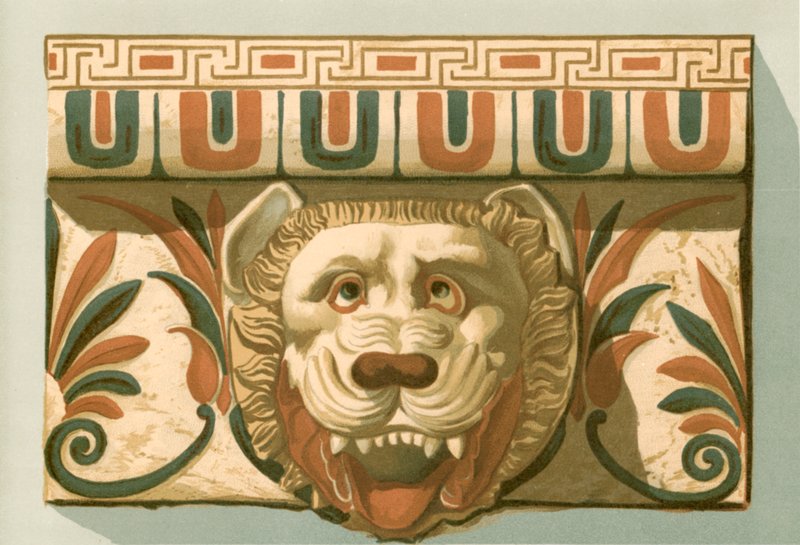 Fragmenty terakoty nalezené v Metapontim v roce 1828 od European School