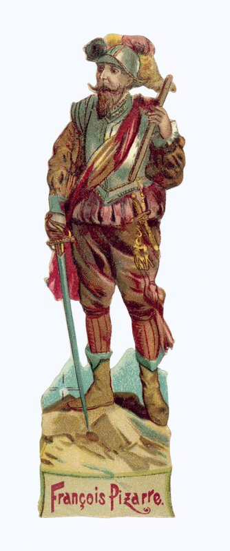 Francisco Pizarro (chromolitho) od European School