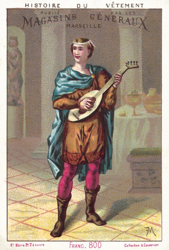 Frank, c 800 AD (barevné lito) od European School