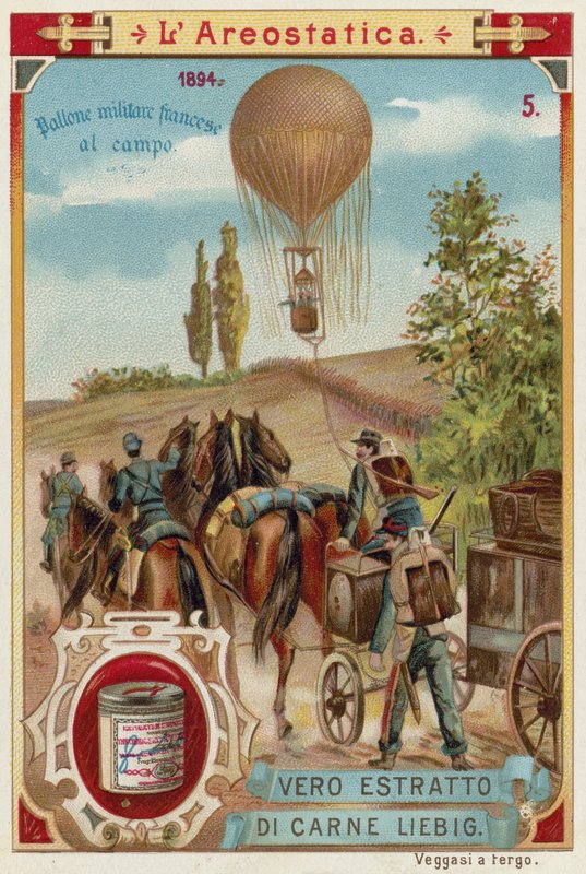 Francouzský vojenský balón v poli, 1894 od European School