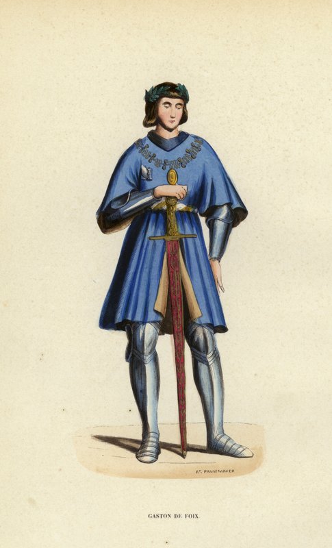 Gaston De Foix (barevná rytina) od European School