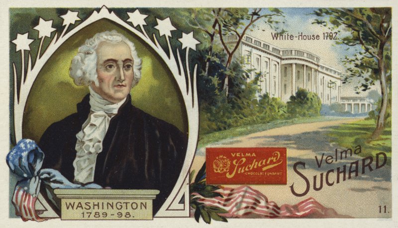 George Washington, první prezident Spojených států, a Bílý dům, Washington DC od European School