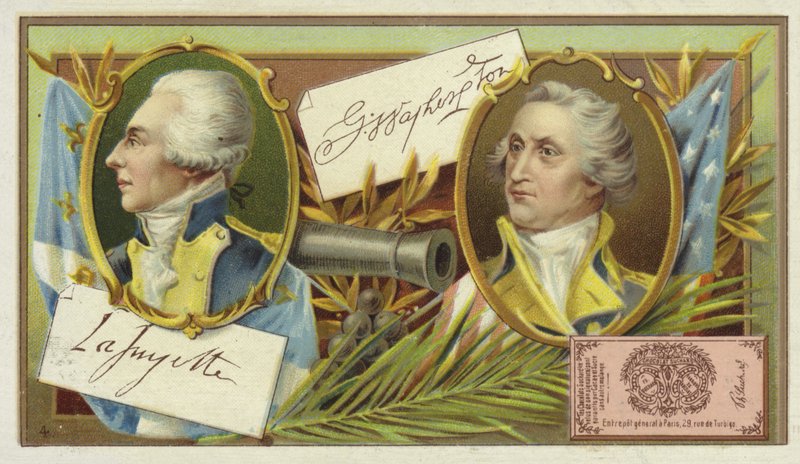 Gilbert du Motier, markýz de Lafayette a George Washington od European School