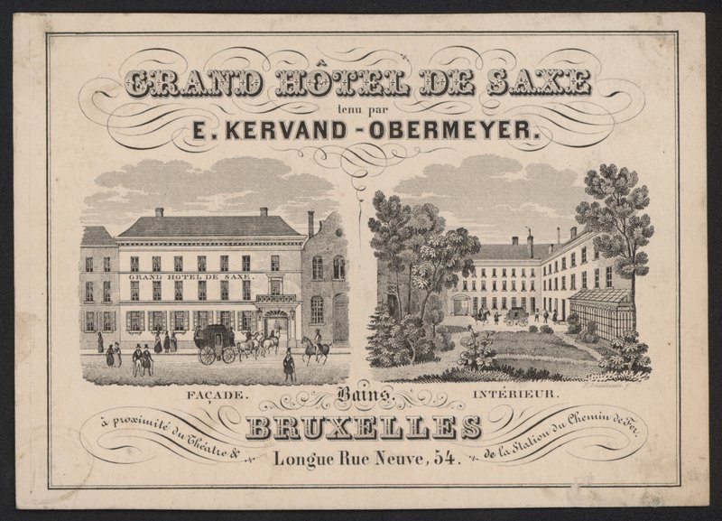 Grand Hotel De Saxe, E Kervand-Obermeyer, Brusel od European School