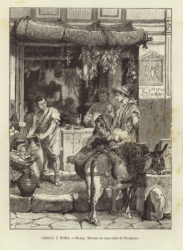 Řecko a Řím - Řím: Pouliční scéna v Pompejích od European School