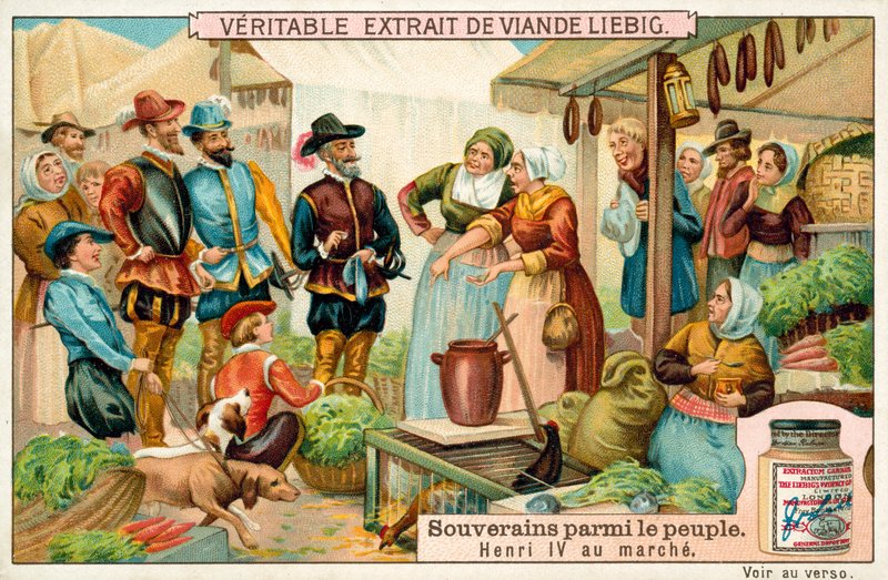 Jindřich IV Francie na trhu (chromolitho) od European School