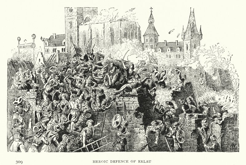 Heroic Defense of Erlau (rytina) od European School