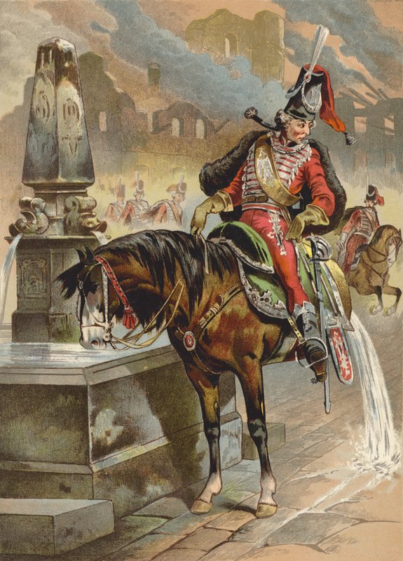 Ilustrace pro Dobrodružství barona Munchausena od European School