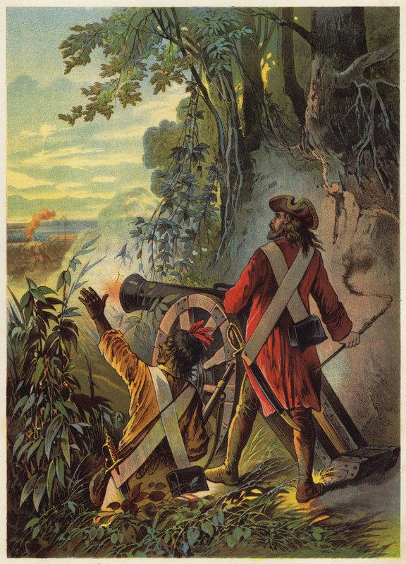 Ilustrace k filmu Robinson Crusoe (barevná litografie) od European School