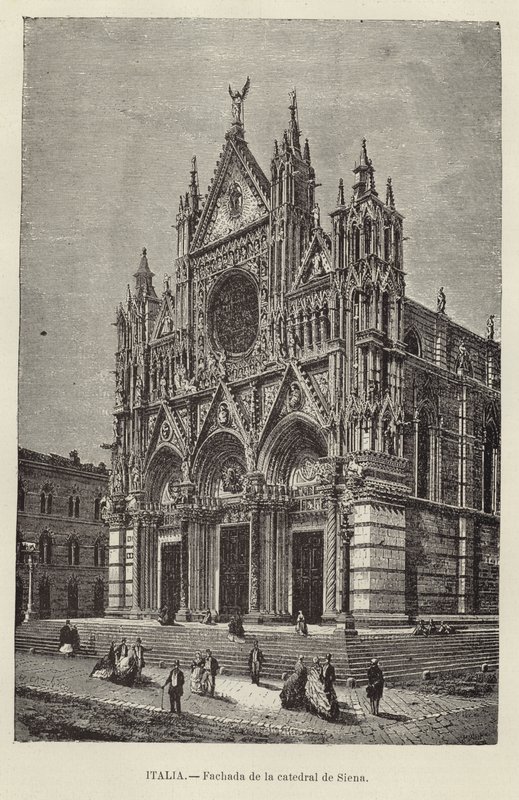 Itálie - fasáda katedrály v Sieně od European School