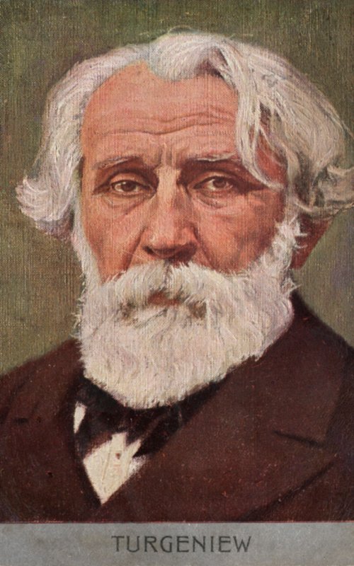 Ivan Turgeněv, ruský spisovatel (barevná litografie) od European School