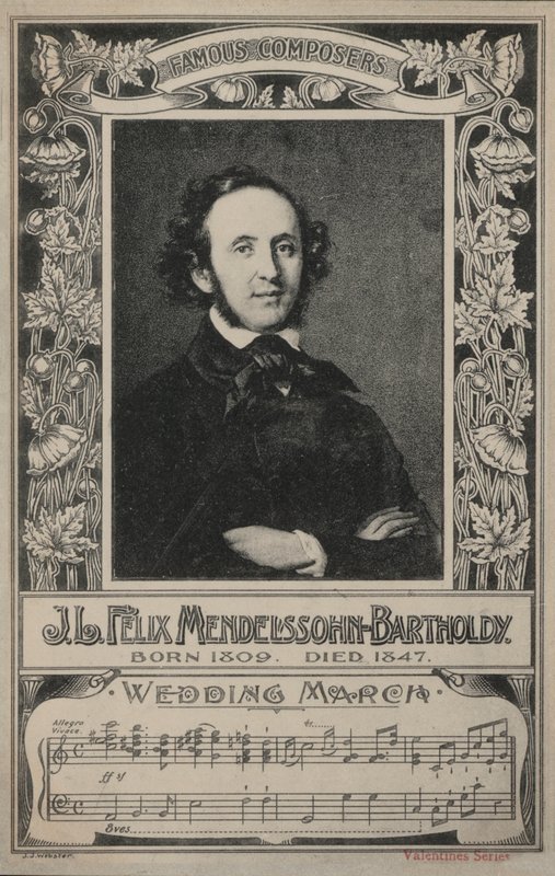 J L Felix Mendelssohn-Bartholdy, Portrét (litografie) od European School