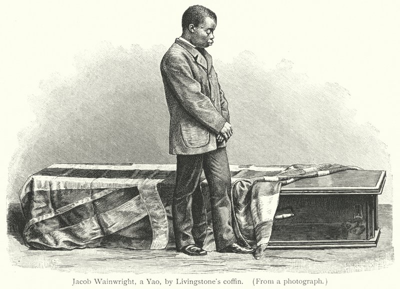 Jacob Wainwright, Yao, podle Livingstoneovy rakve (rytina) od European School