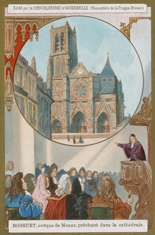 Jacques-Benigne Bossuet, biskup z Meaux, káže v katedrále od European School
