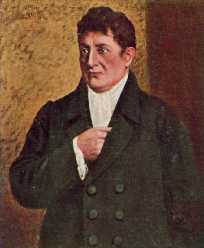 Johann Gottlieb Fichte, německý filozof a spisovatel (barevná litografie) od European School