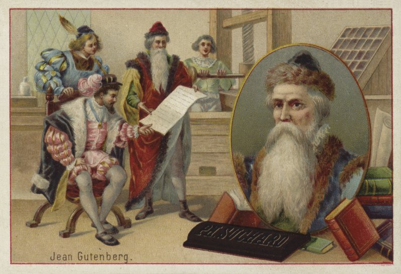 Johannes Gutenberg, Němec, rytec, vynálezce a tiskař od European School