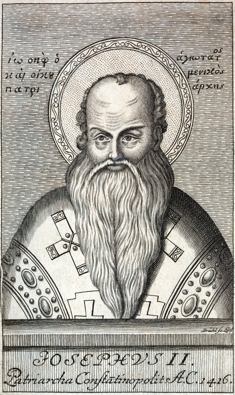 Joseph II, patriarcha Konstantinopole (rytina) od European School