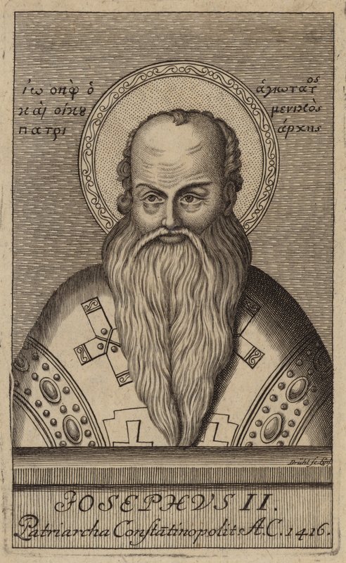 Joseph II, patriarcha Konstantinopole (rytina) od European School