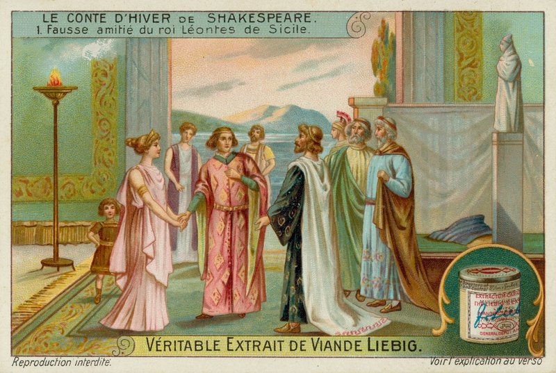 Král Leontes, královna Hermiona a král Polyxenes od European School