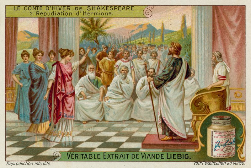 Král Leontes obviňuje královnu Hermionu z nevěry od European School