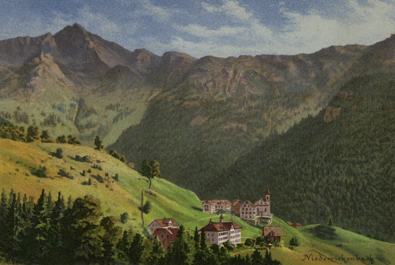 Lucernské jezero: Niederrickenbach (barevné lito) od European School