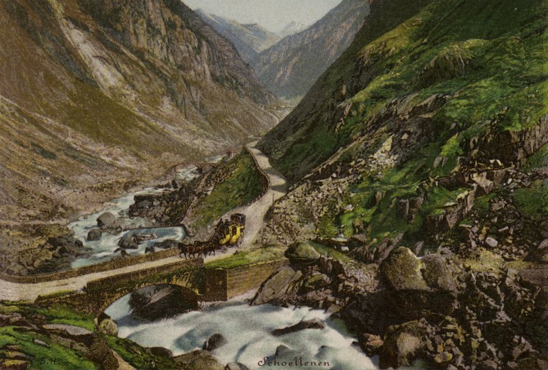 Lucernské jezero: Schollenen (barevné lito) od European School