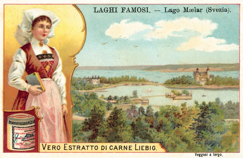 Jezero Malar, Švédsko (chromolitho) od European School