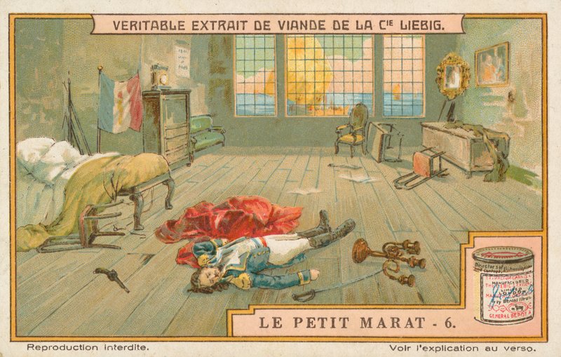 Le Petit Marat, Liebigova karta, počátek 20. století (chromo) od European School