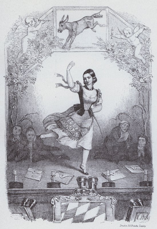 Lola Montez Tančící bavorská historie (litho) od European School