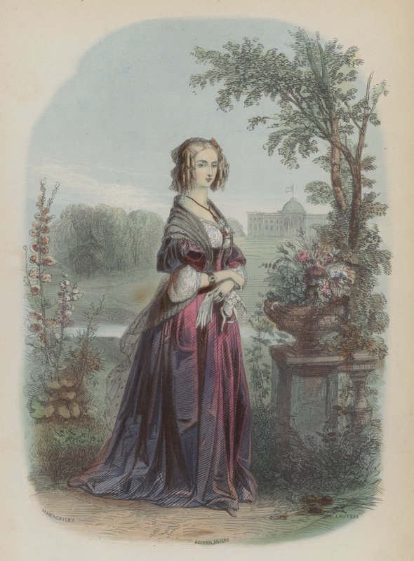 Louise Orleans, královna choť Leopolda I., král Belgičanů (barevná rytina) od European School