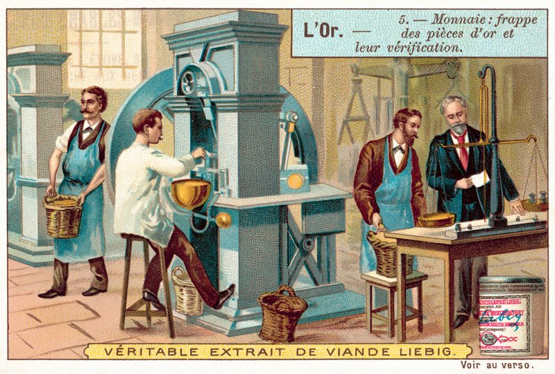 Výroba a kontrola zlatých mincí (chromolitho) od European School