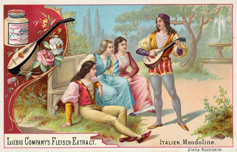 Mandolína, Itálie (chromolitho) od European School