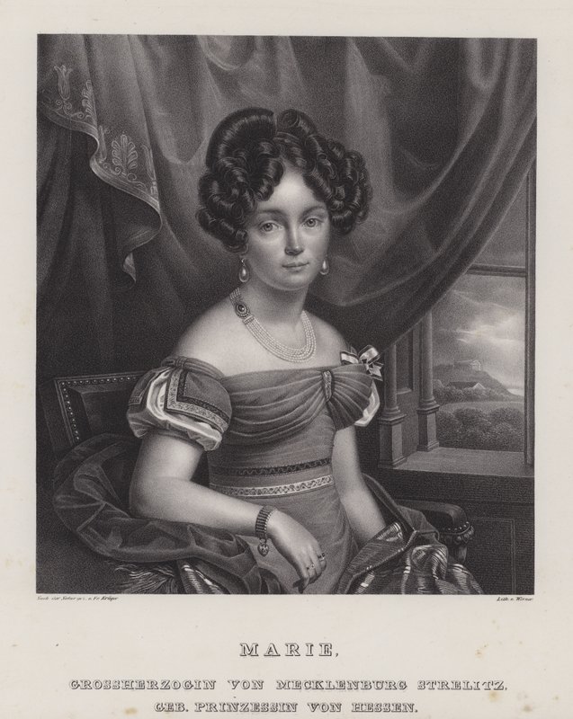 Marie, velkovévodkyně z Mecklenburg-Strelitz (litho) od European School