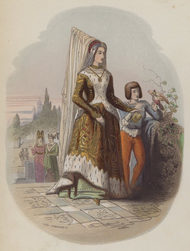 Marie Burgundská, první manželka budoucího císaře Svaté říše římské Maxmiliána I. (barevná rytina) od European School