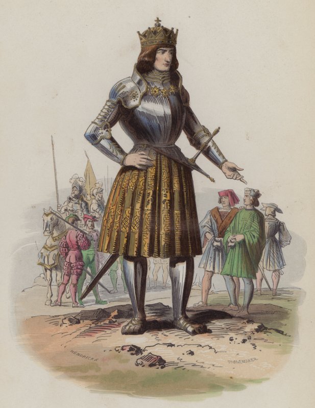 Maxmilián I., císař Svaté říše římské (barevná rytina) od European School