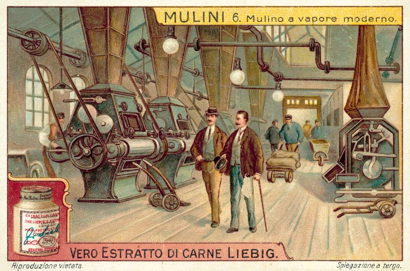 Moderní parní mlýn (chromolitho) od European School