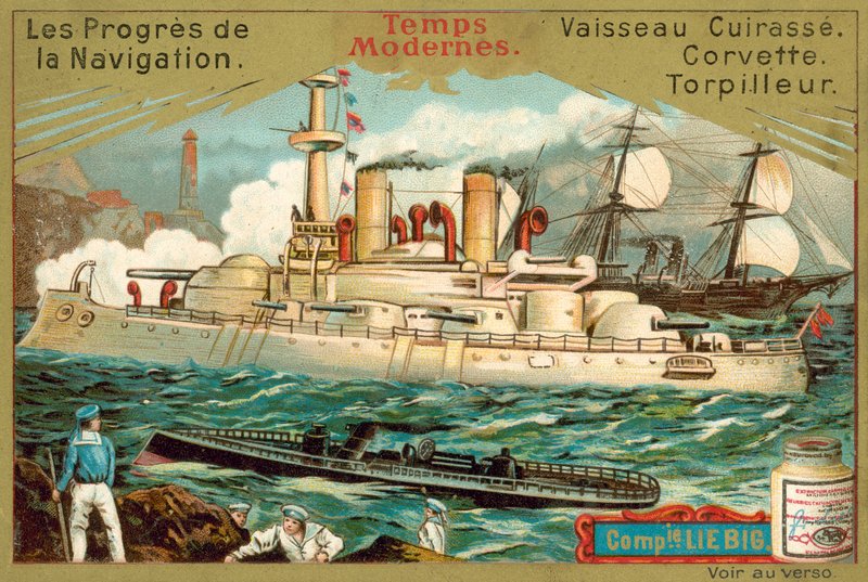 Moderní válečné lodě (chromolitho) od European School