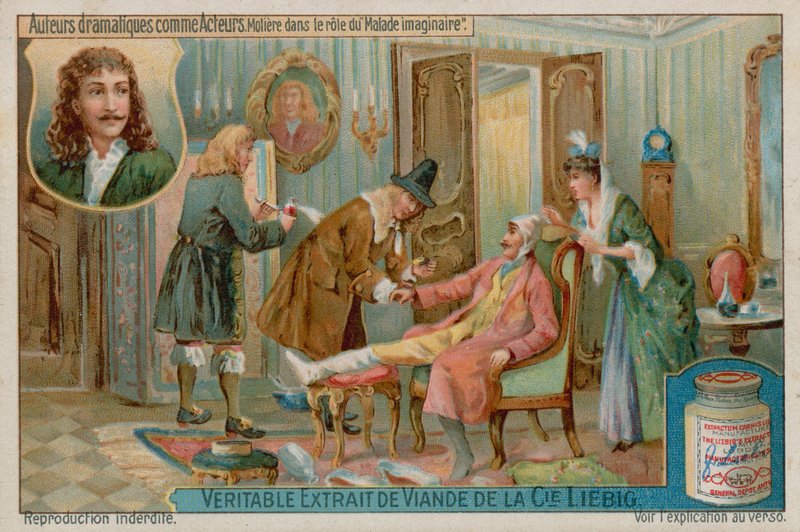 Moliere v Le Malade Imaginaire (Imaginární invalida) od European School