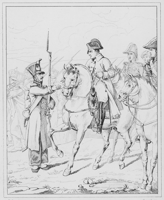 Napoleon: Sire ma mere est vieille et infirme, Sire moje matka je stará a neduživá žena (rytina) od European School