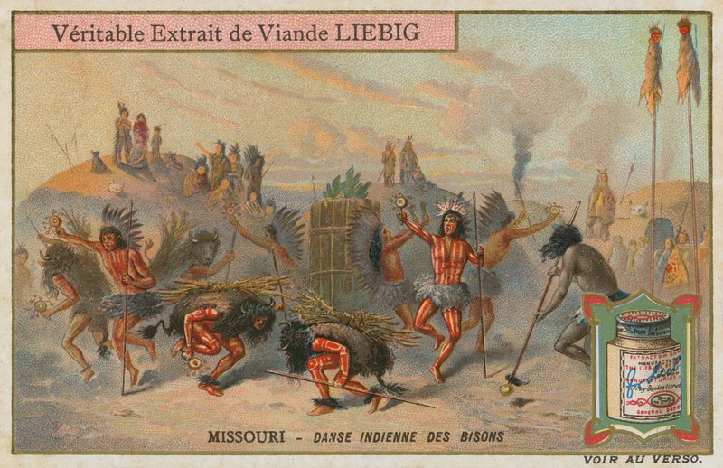 Indiánský tanec bizonů v Missouri od European School