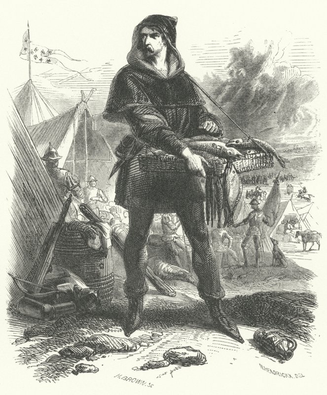 Nicolaas Zannekin, vůdce vlámského rolnického povstání v letech 1323-1328 (rytina) od European School