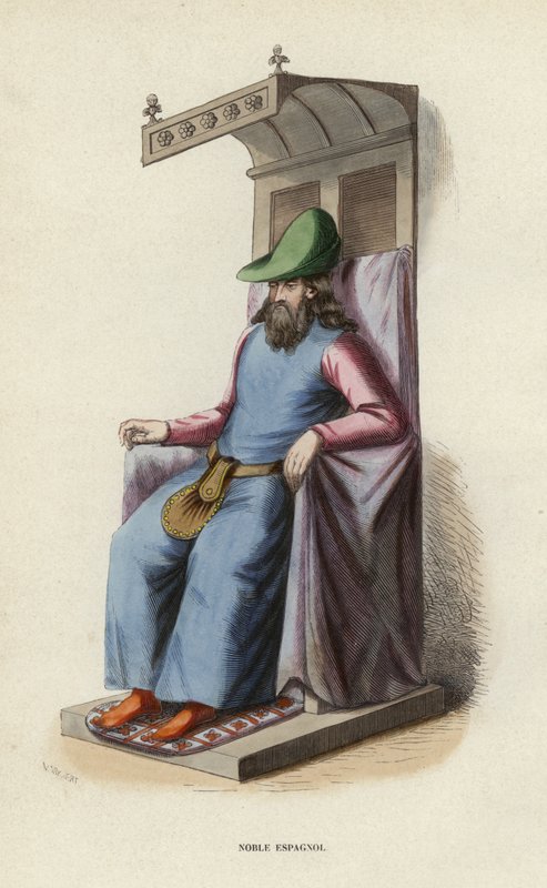 Noble Espagnol (barevná rytina) od European School