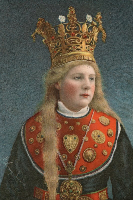 Norská nevěsta s korunkou (litografie) od European School